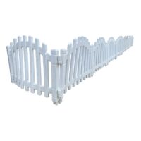 Gard decorativ gradina din plastic (Alb) 56X40X2.5 cm, set 4 bucati