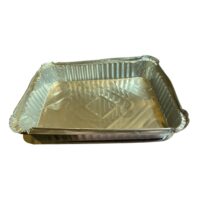 Tavi aluminiu unica folosinta cu capac 23X18X4 cm, set 10 bucati