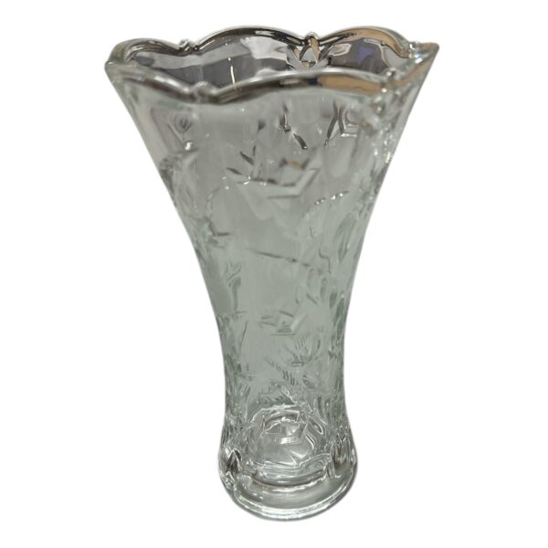 Vaza sticla transparenta pentru flori 23.5 cm